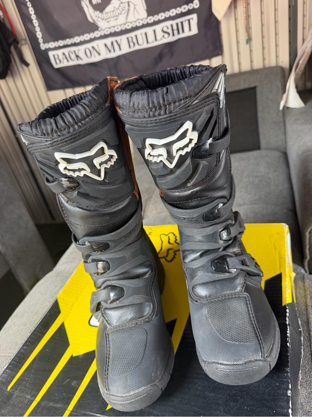 Fox Black Youth Comp 3 Motocross Boots Black Youth 5
